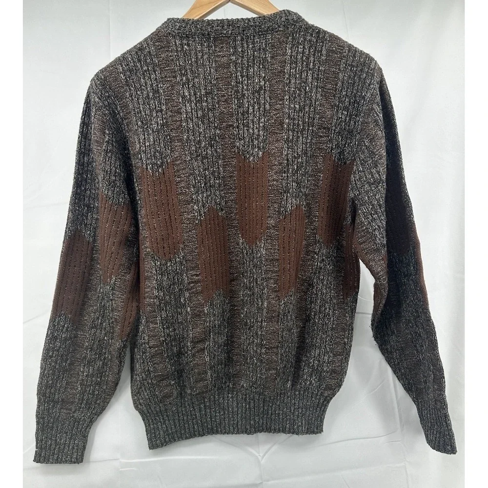 Vintage London Fog Sweater Mens Large Argyle Warm‎ Cozy Grandpa USA Made